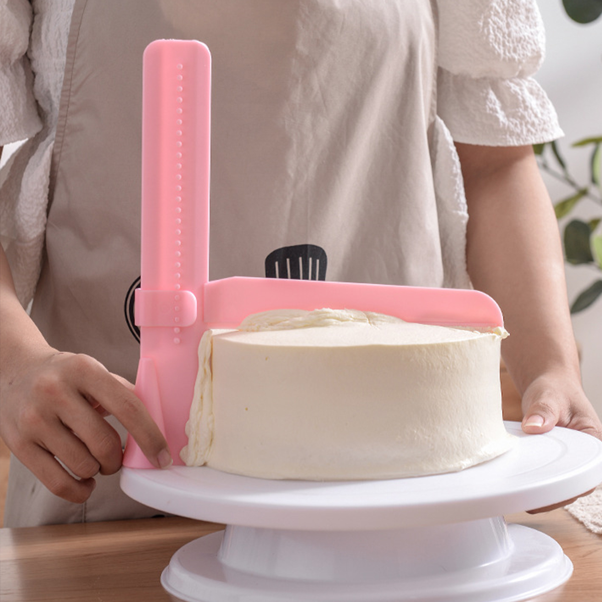 Bunny Cake Mold - 1PC-Adjustable plastic cake leveler; cream height