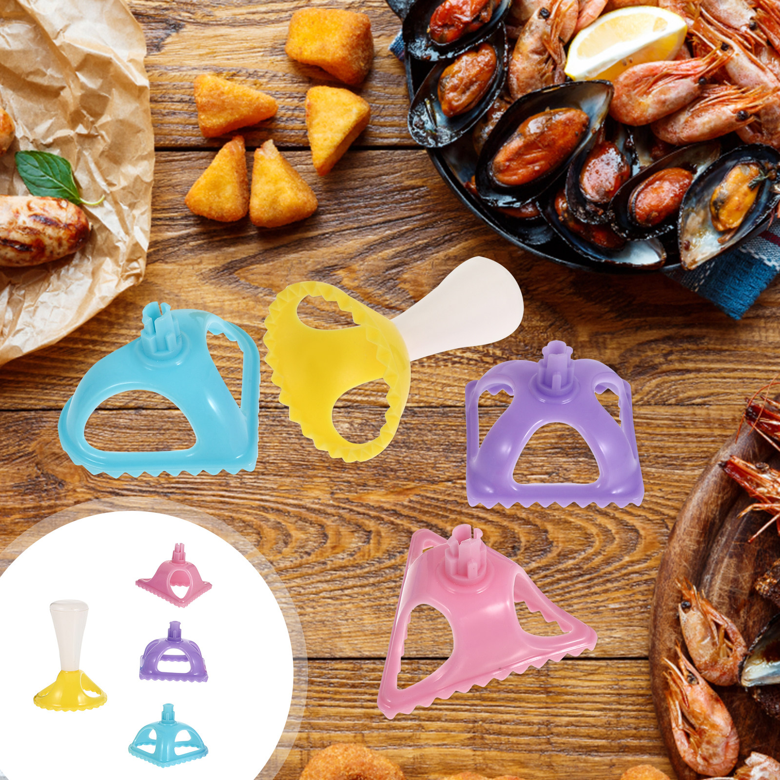 4Pcs Dumpling Turnover Mold Se - Dumpling Press Set 评论和价格