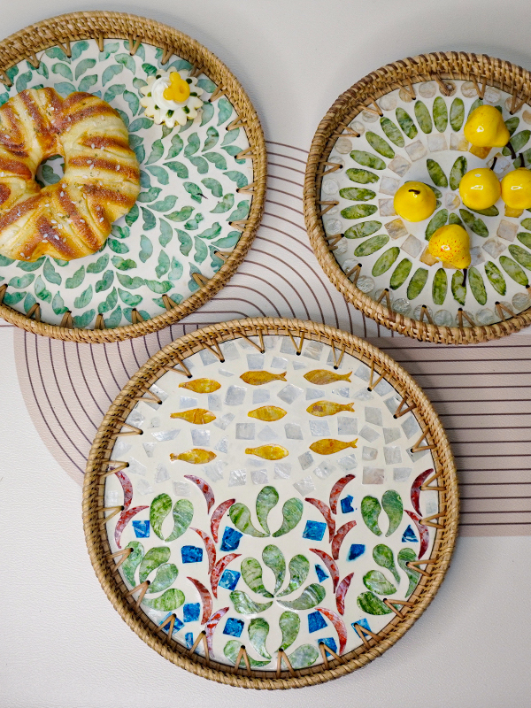 Handwoven ell Fruit Tray Break - Dim Sum Basket 评论和价格