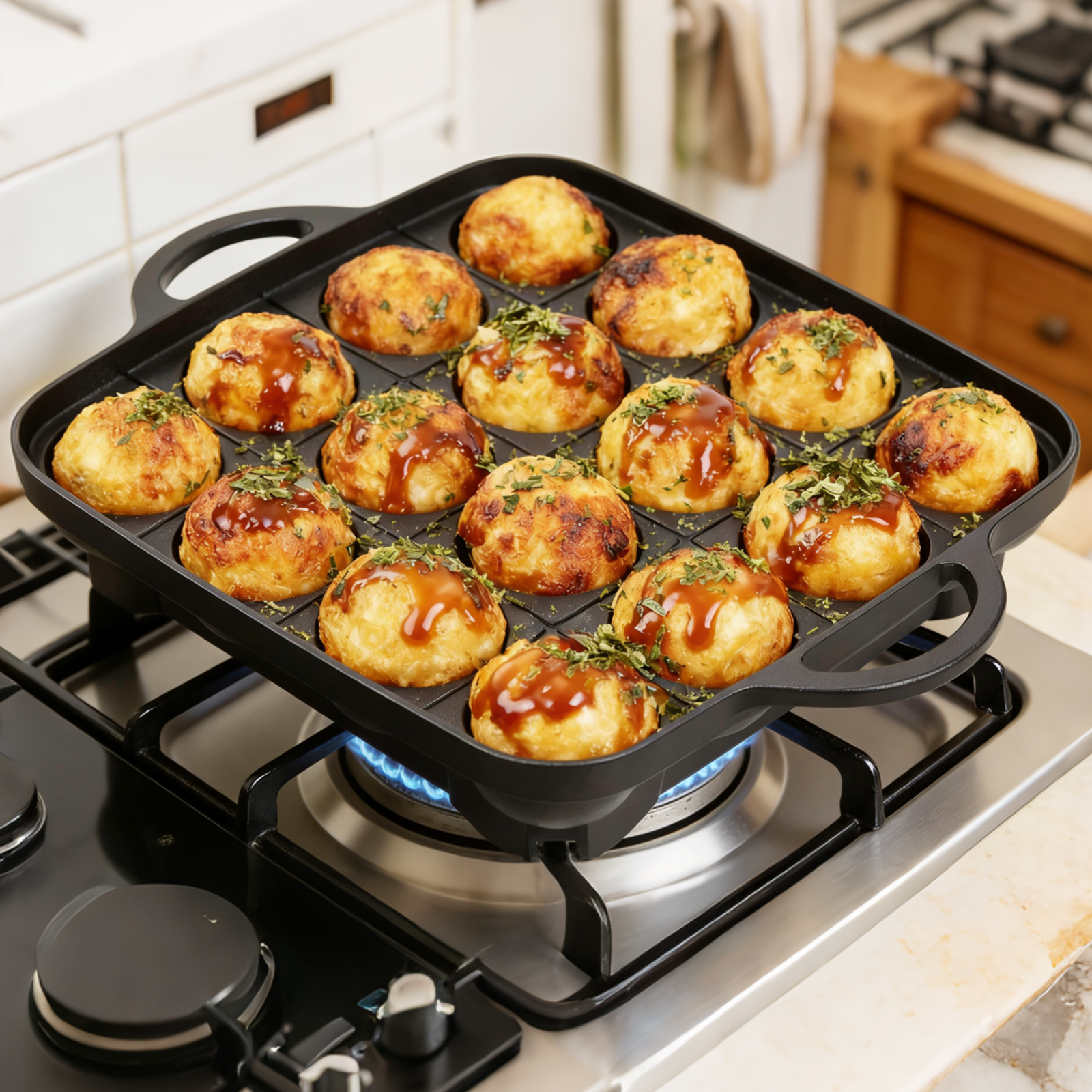 Takoyaki Pan 16 Hole Octopus B - Takoyaki Grill Plate 评论和价格