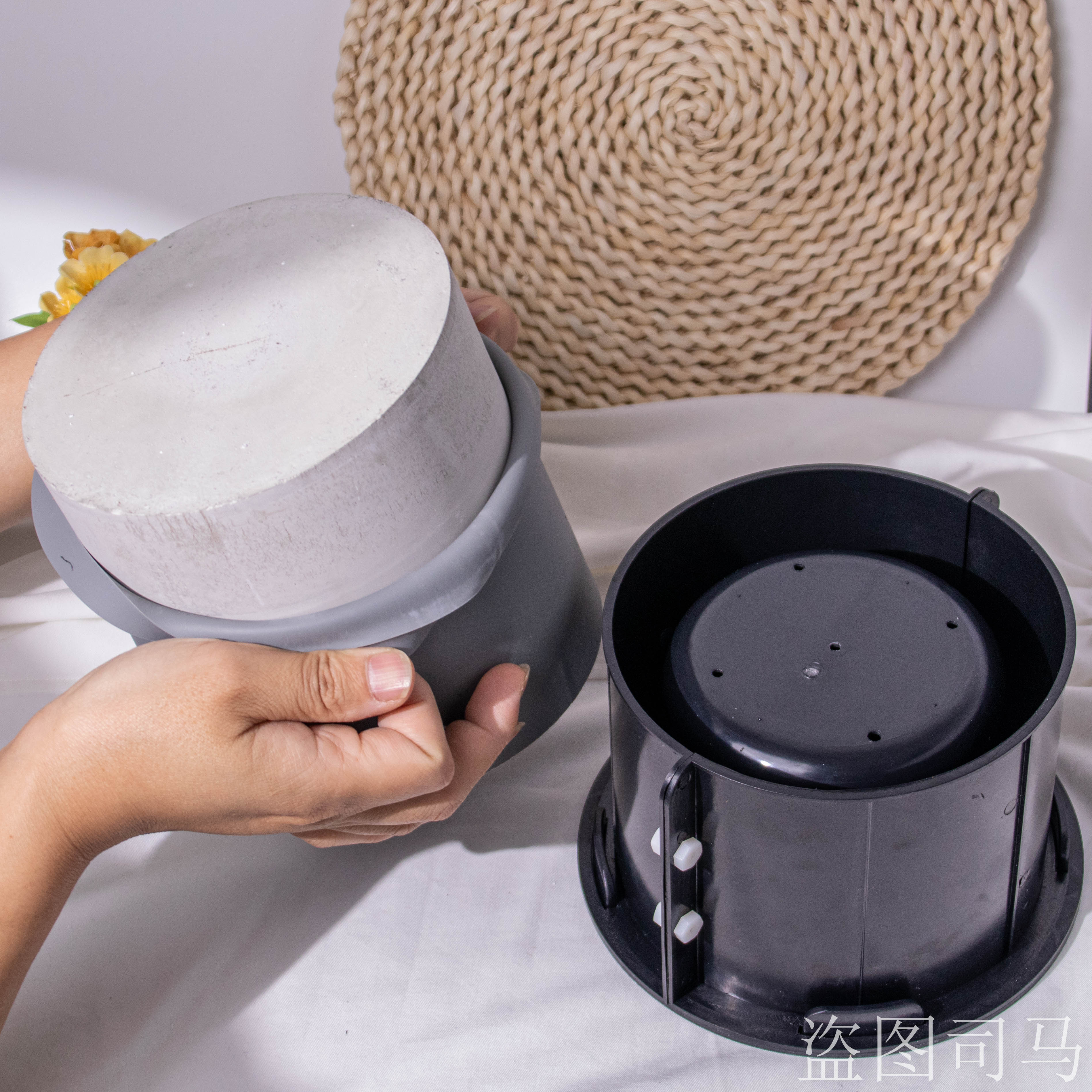 Large Round Flower Pot Cement  - Potsticker Mold 评论和价格