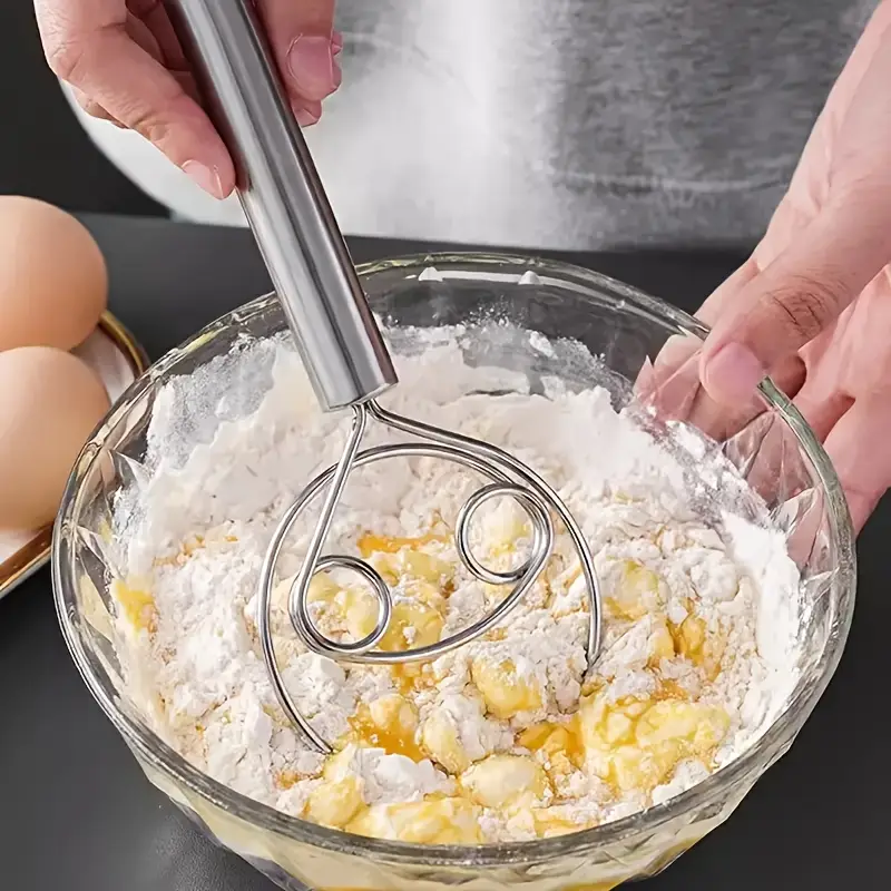 Danish Dough Whisk - Stainless - Danish Pancake Pan 评论和价格