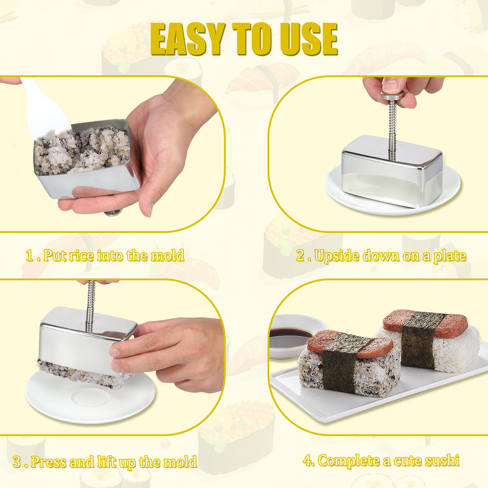 Onigiri Mold Non-stick Stainle - Spring Roll Wrapper 评论和价格