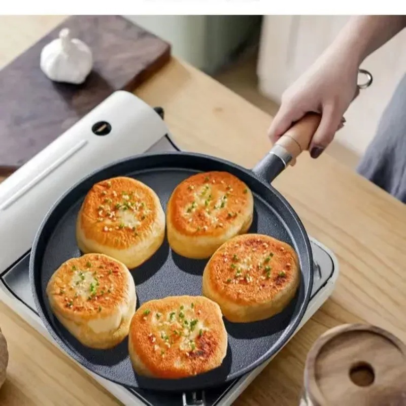 2026 Thick cast iron flat bott - Danish Pancake Pan 评论和价格