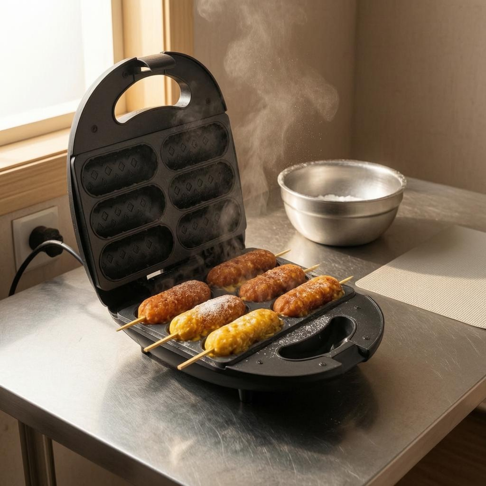 Corn Dog Maker Double-Sided He - Corn Dog Stick 评论和价格