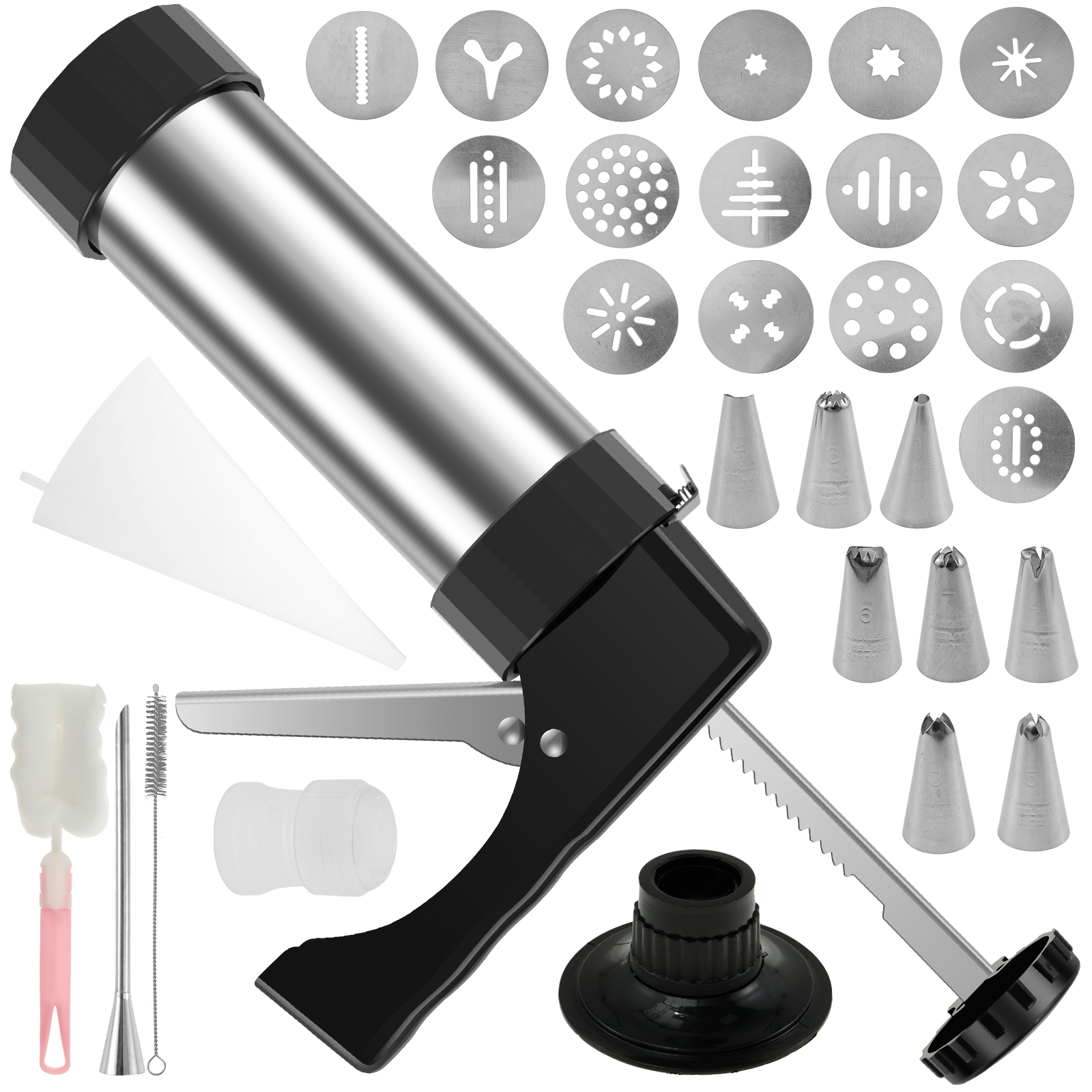 Cookie Press Gun Tips Set Stai - Churros Maker Gun 评论和价格