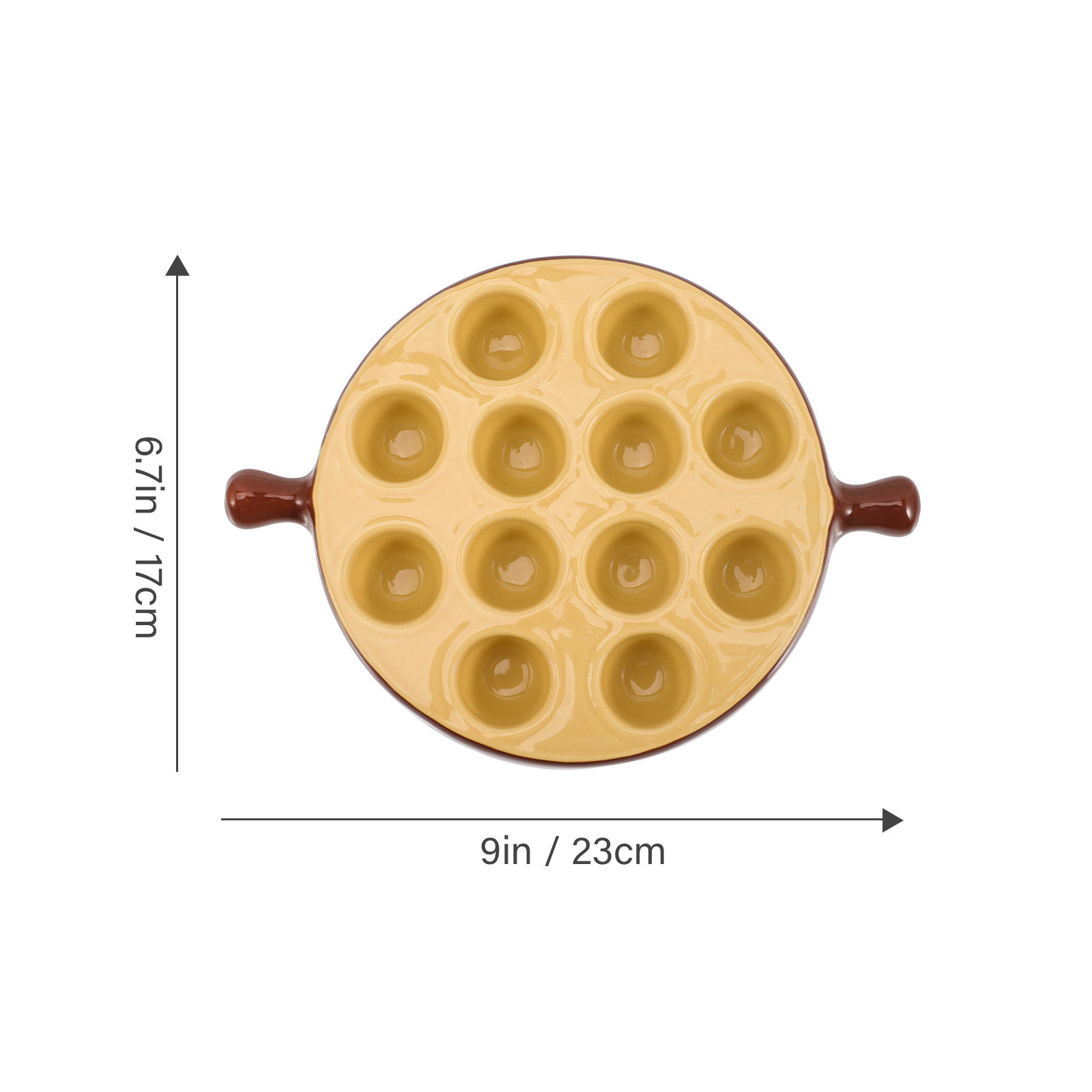 Ceramic Escargot Plate 12 Hole - Takoyaki Grill Plate 评论和价格