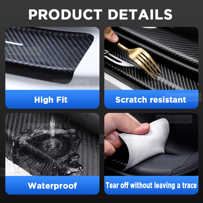 Car Door Sills Scuff Plate Thr - Crepe Pan Carbon 评论和价格