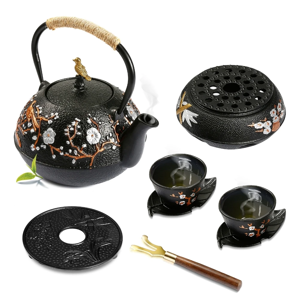 Cast Iron Teapot Set with Alco - Cast Iron Corn 评论和价格