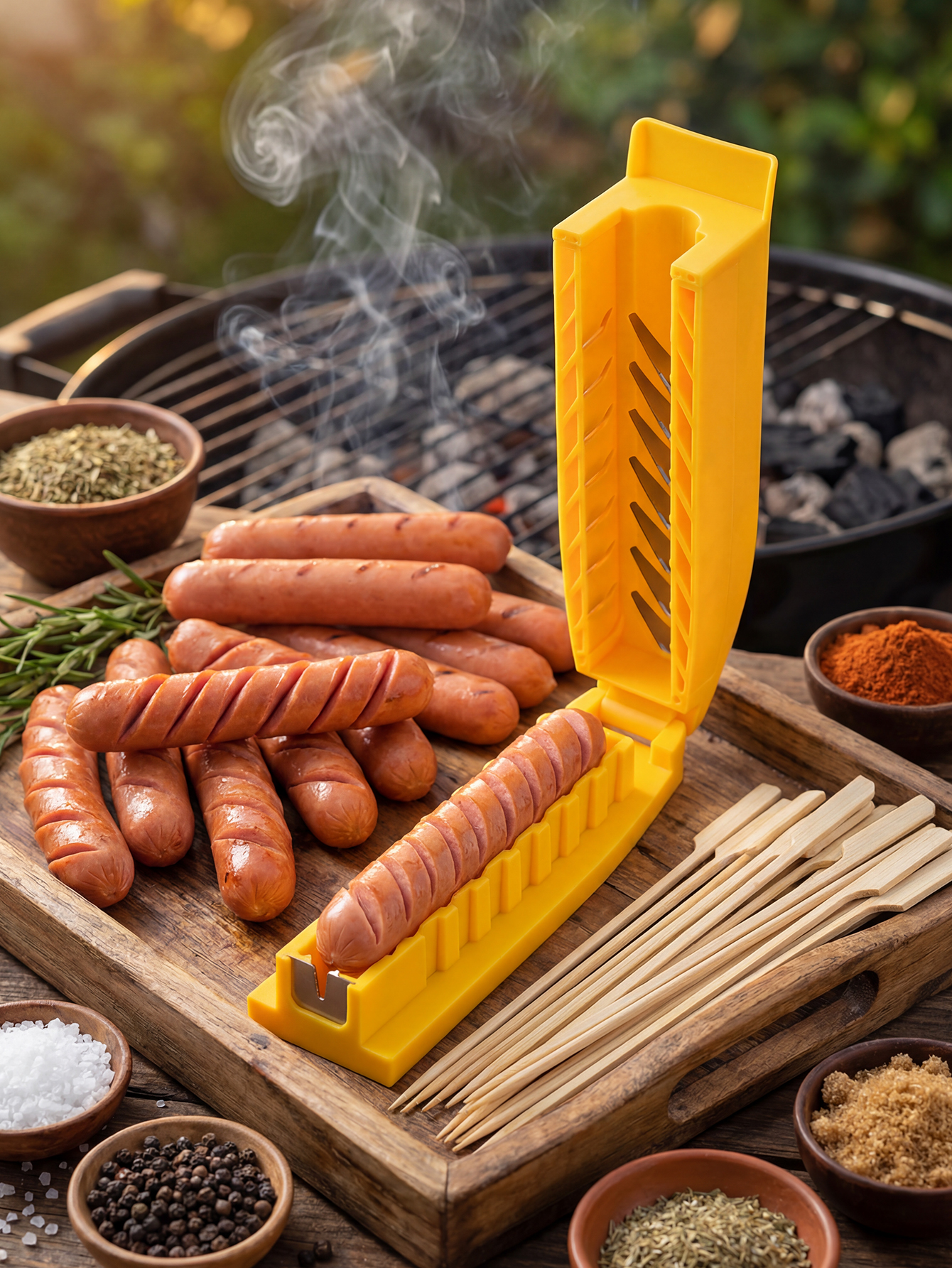 Manual Sausage Slicing Tool Re - Hot Dog Press 评论和价格
