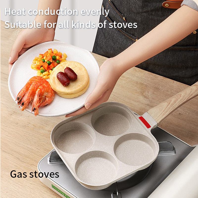 Four Hole Frying Pan With Lid  - Mini Pancake Griddle 评论和价格
