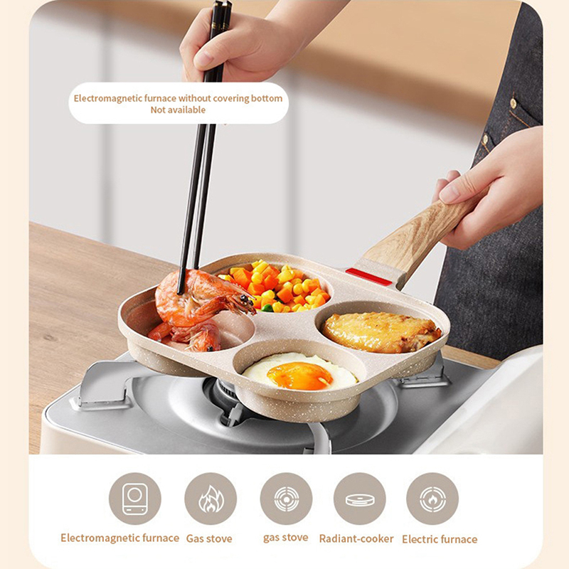 Four Hole Frying Pan With Lid  - Mini Pancake Griddle 评论和价格