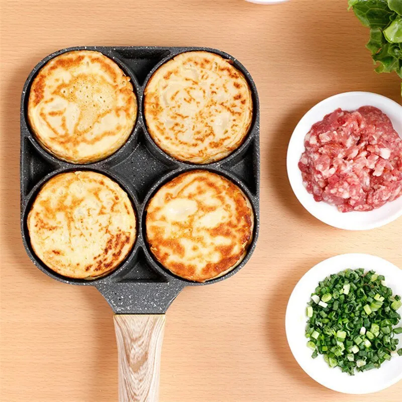 2/4-Hole Frying Pot Pan Thicke - Mini Pancake Griddle 评论和价格